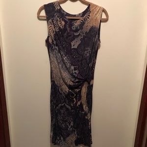 Nic + Zoe Dark Bloom Dress Purple Multi Medium